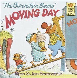 Cover of “The Berenstain Bears’ Moving Day” by Stan and Jan Berenstain — the bear family with moving boxes